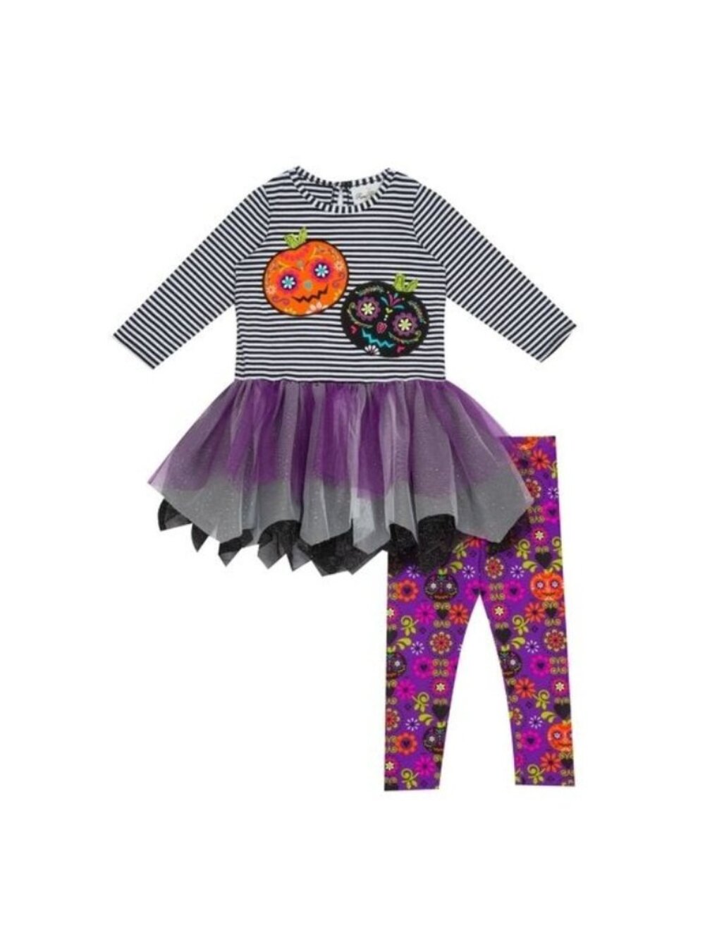 Emily Rose Girl's Fall Applique Halloween Tutu Tunic & Legging Set, size 6